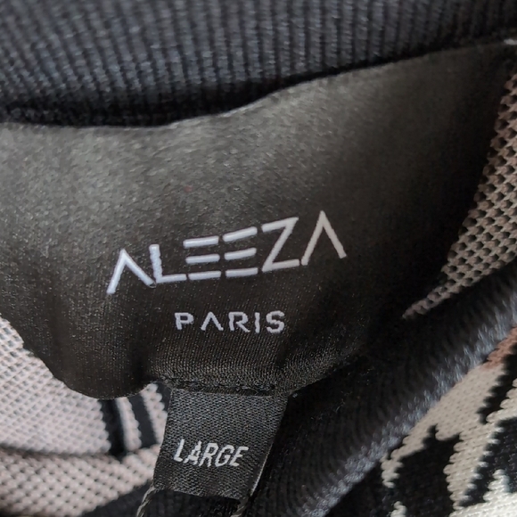 Aleezxa Paris Houndstooth Knit Pleated Skirt Button-Front Skirt - Picture 7 of 15